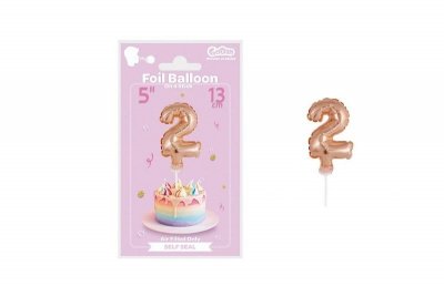 GODAN Balon foliowy Cyfra2 róż-złota BC-5RZ2 13341