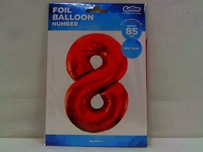GODAN Balon foliowy Cyfra8 czerw 85cm BC-HCW8 20684