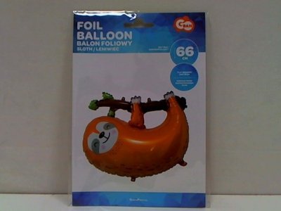 GODAN Balon foliowy Leniwiec 79cm brązowy BF-HLNB 27096