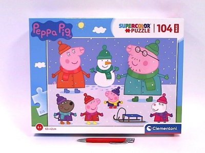 CLEMENTONI - PUZZLE CLE puzzle 104 maxi SuperKolor Peppa Pig 23752