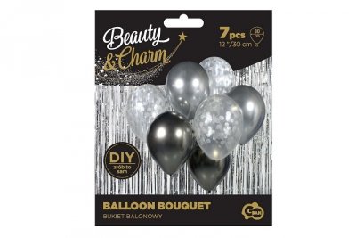 GODAN Bukiet balon.B_C srebro-grafit A7 BB-SRG7 35381