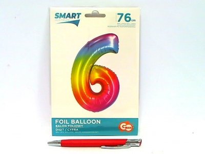 GODAN Balon foliowy Smart Cyfra6 tęcza76cm CH-STC6 45311