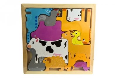 MZ-IMPORT Puzzle drewniane zwierzęta domowe 218 06843