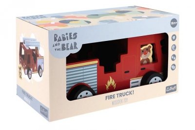 TREFL TREFL Zabawka drewn.Fire truck Bobaski i Miś 61700