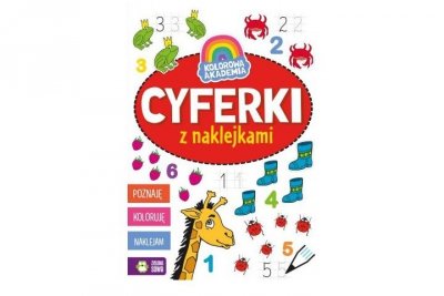 ZIELONASOWA Kolorowa Akademia Cyferki z naklejkami 93431