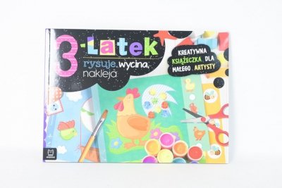 AKSJOMAT 3-latek rysuje, wycina, nakleja Kreatywna ks.38252