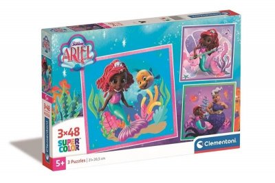 CLEMENTONI - PUZZLE CLE puzzle 3x48 Square Disney Arielka 25324