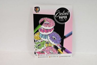 OMEGA TOYS Welurowe malow. 4 ark.a4 pączki 150054PĄCZ 75631