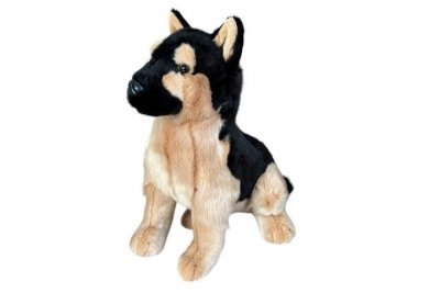 DUBI PLUSZ Pies owczarek niemiecki siedzący 28cm 32171