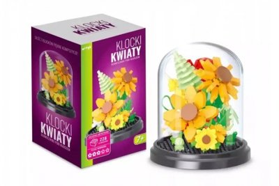 ARTYK Klocki kwiaty słoneczniki klosz 228el 137013