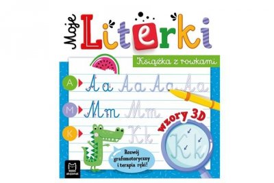 AKSJOMAT Moje literki Książka z rowkami wzory 3D 40768
