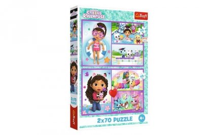 TREFL PUZZLE 2x70 Baw się z Gabby 34438