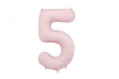 PARTYDECO Balon fol.Cyfra 5 86cm j.róż 76174