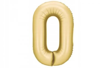PARTYDECO Balon fol.Cyfra 0 86cm złoty mat 82892