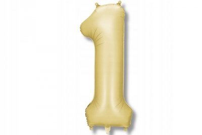 PARTYDECO Balon fol.Cyfra 1 86cm złoty mat  82809
