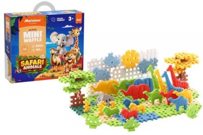 MARIOINEX Klocki wafle mini Animals Safari 100el 07108
