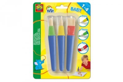 SES CREATIVE SES My first grube pędzelki d/dzieci 3szt 14440