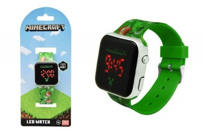 KIDS EUROSWAN HISZPANIA Minecraft zegarek cyfrowy LED na rękę 69041