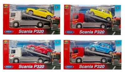 WELLY WELLY 1:57 truck Scania+samochód 01362 13625