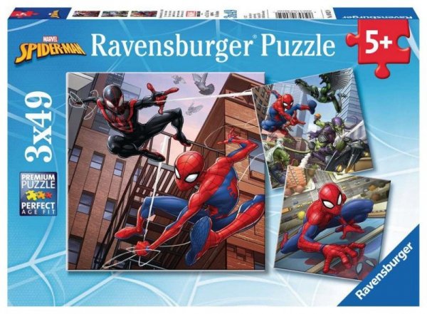 Ravensburger Polska Puzzle 3x49 elementów Spiderman