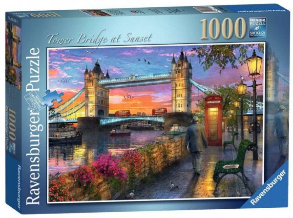 Ravensburger Polska Puzzle 1000 elementów Zachód słońca nad Tower Bridge