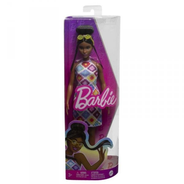 Mattel Barbie Fashionistas Lalka w kolorowej sukience