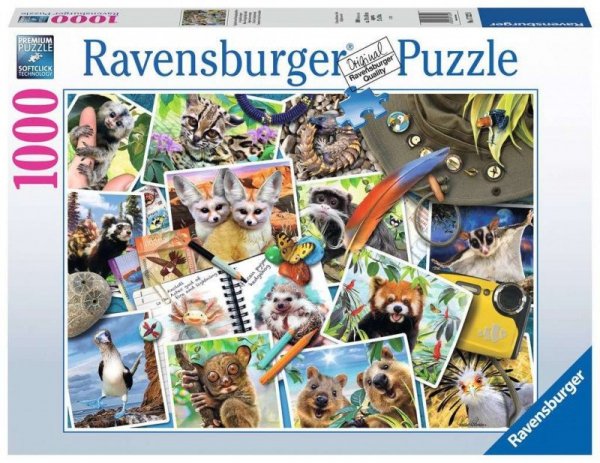 Ravensburger Polska Puzzle 1000 elementów Zwierzaki w podróży