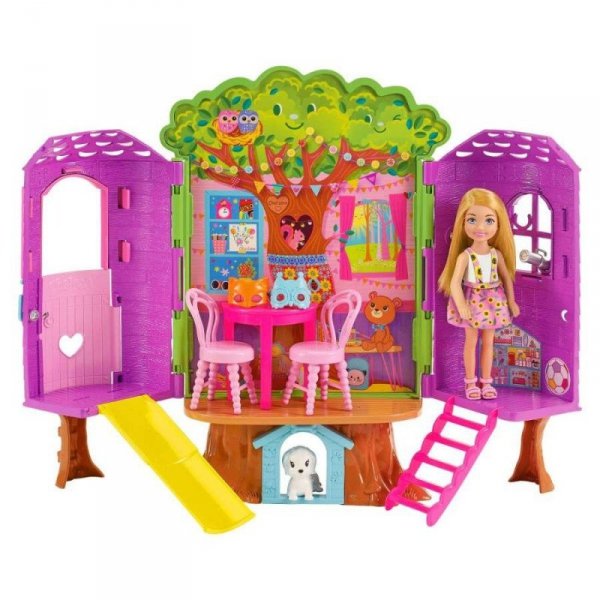 Mattel Lalka Barbie Chelsea Domek na drzewie + akcesoria