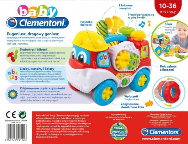 Clementoni Zabawka edukacyjna Eugeniusz Drogowy Geniusz