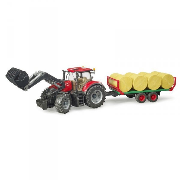 BRUDER Traktor Case IH 300 CVX z ładowarką i przyczepą