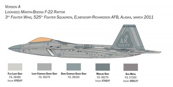 Italeri Model plastikowy Lockheed Martin F-22A Raptor
