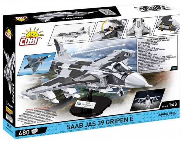 Cobi Klocki Klocki Armed Forces SAAB Jas 39 Gripen E 480 klocków