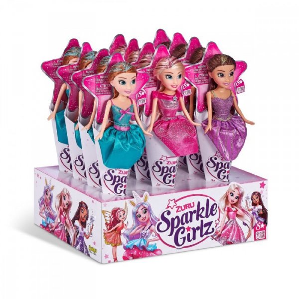 ZURU Sparkle Girlz Lalka Księżniczka w rożku 10.5 cala display 12 sztuk
