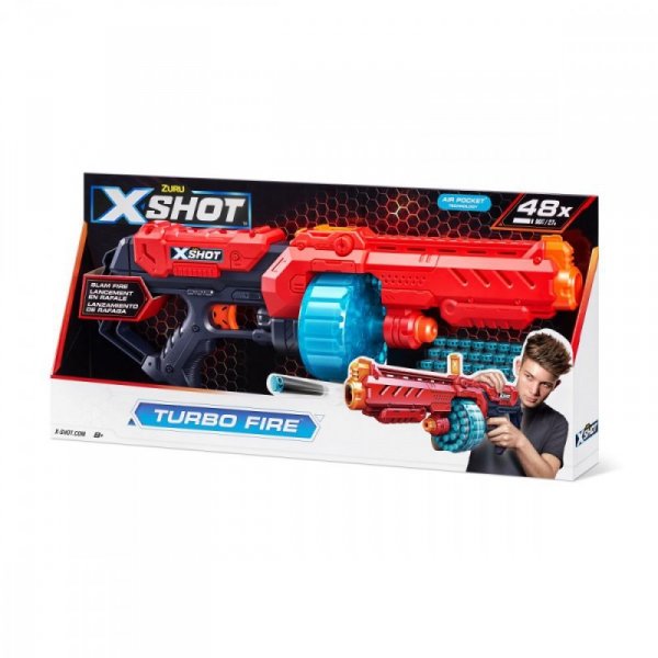 ZURU X-Shot Wyrzutnia Turbo Fire (48 strzałek) pomarańczowa