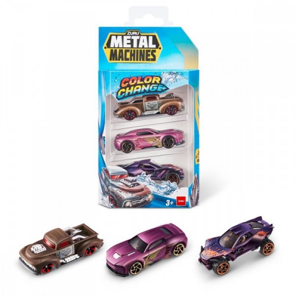 ZURU Metal Machines Auto zmieniające kolor 3-pak