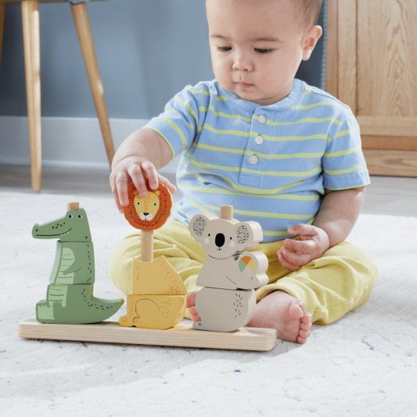 Fisher Price Sorter Drewniane Zwierzątka Układaj i sortuj