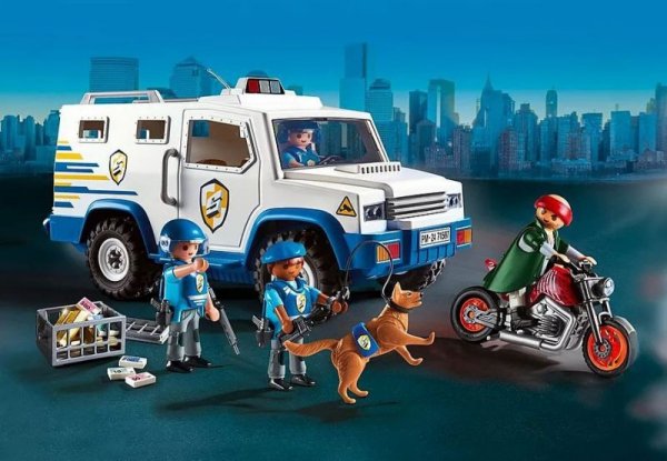 Playmobil Zestaw z figurkami Action Heroes 71597 Transporter pieniędzy
