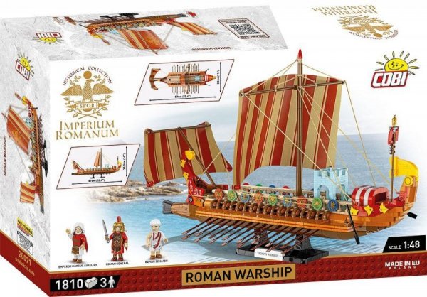 Cobi Klocki Klocki Imperium Romanum - Okręt wojenny 1810 klocków
