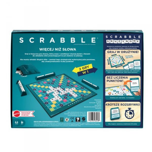 Mattel Gra Scrabble 2w1