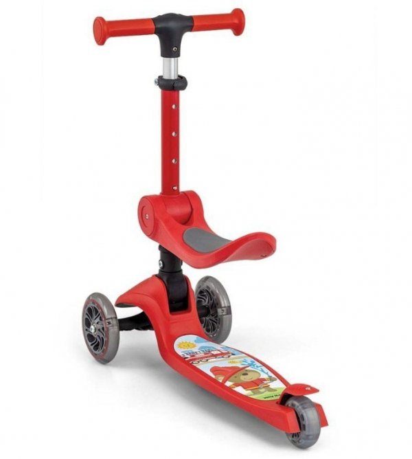 Milly Mally Hulajnoga Scooter Fuzzy Red