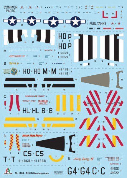 Italeri Model plastikowy P-51D Mustang Aces 1/72