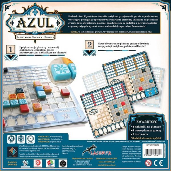 PROMO Azul Kryształowa mozaika Dodatek do gry Azulejos REBEL