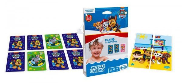 Gra karciana 2w1 Puzzle & Memo wodoodporne Psi Patrol 2021 CARTAMUNDI