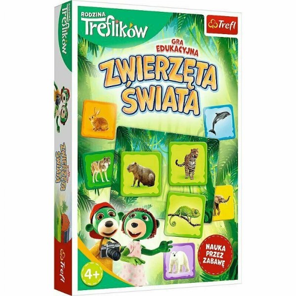 PROMO Zwierzęta Świata Rodzina Treflików gra edukacyjn 02337 Trefl