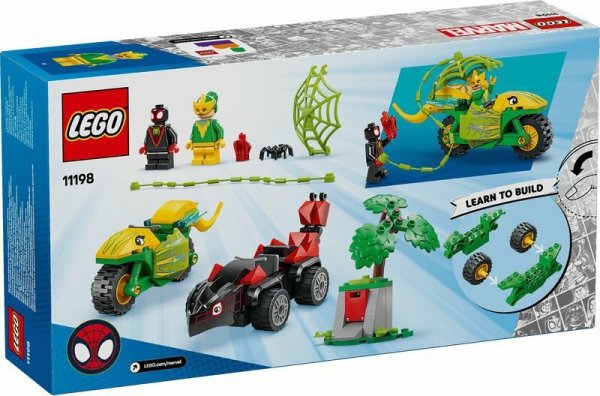 LEGO 11198 SPIDAY Pościg Spina za Electro w dinopojeździe 4p