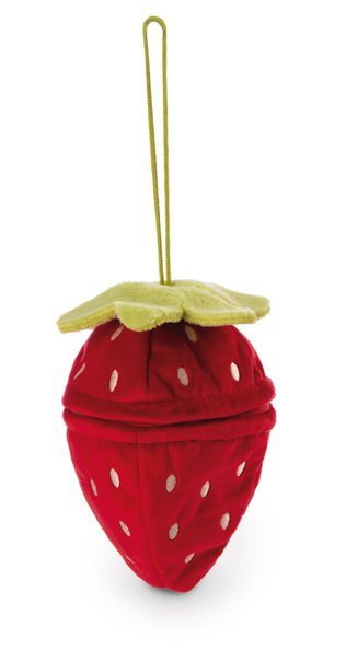 NICI 49435 Maskotka miś Bendix 13cm z pętelką w truskawce GREEN