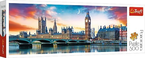 Puzzle 500el Panorama Big Ben i Pałac Westminsterski Londyn 29507 TREFL p16