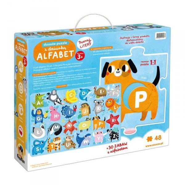 Czu Czu Duże puzzle z dziurką Alfabet