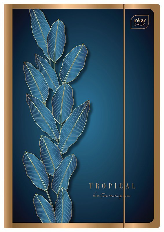 Teczka z gumką A4+ Metallic Gold INTERDRUK mix p10