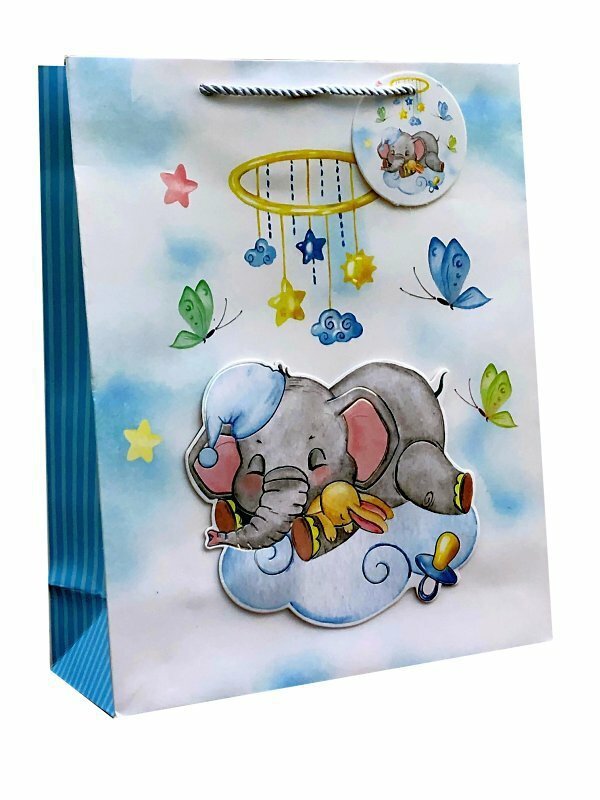 Torebka prezentowa Baby 391B 26x32x12cm mix cena za 1 szt